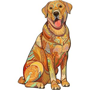 játékos labrador fa puzzle